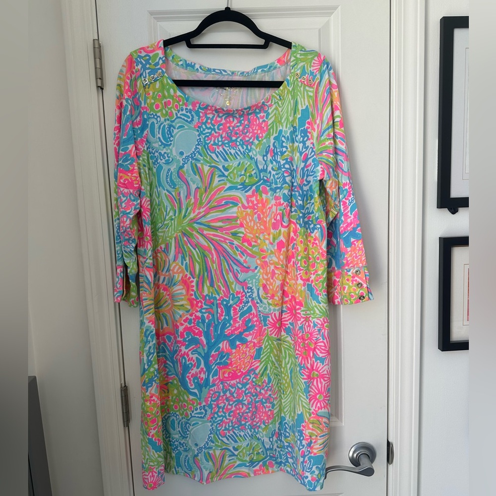 Lilly Pulitzer Sophie Dress Pool House Lovers Coral